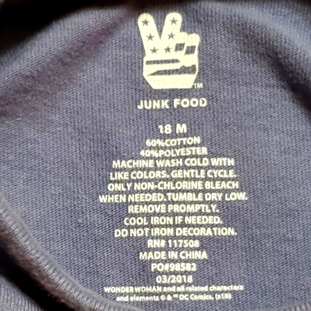 JUNK FOOD Onesie Size18M - Picture 2 of 7